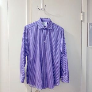 Men’s Charles Tyrwhitt blue,red,pink, white strip L/S slim fit 151/2 X 33